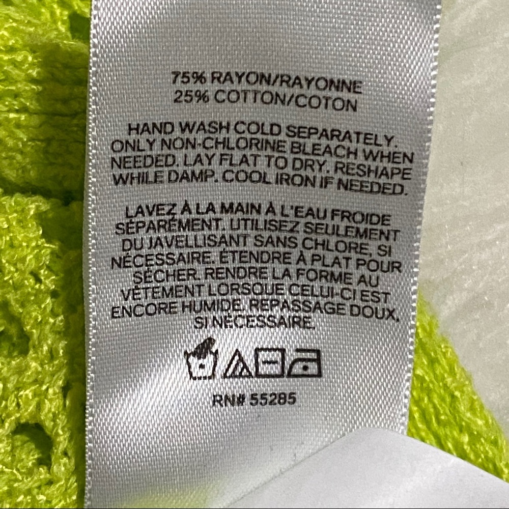 EXPRESS Neon Green Net Sweater - Picture 4 of 4